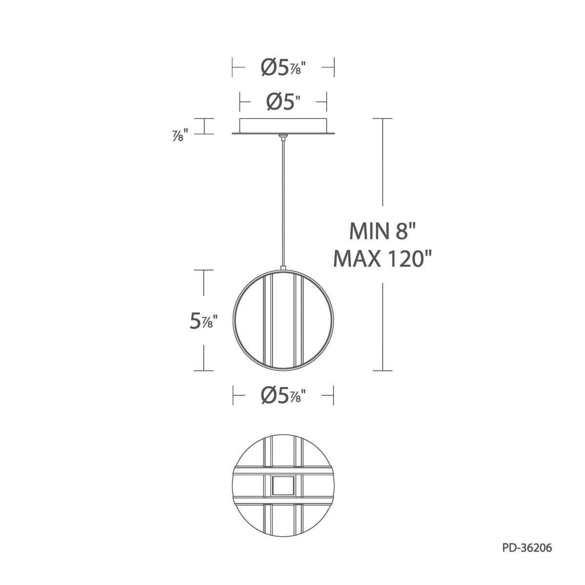 Carillion Mini Pendant - Line Drawing