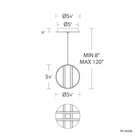Carillion Mini Pendant - Line Drawing