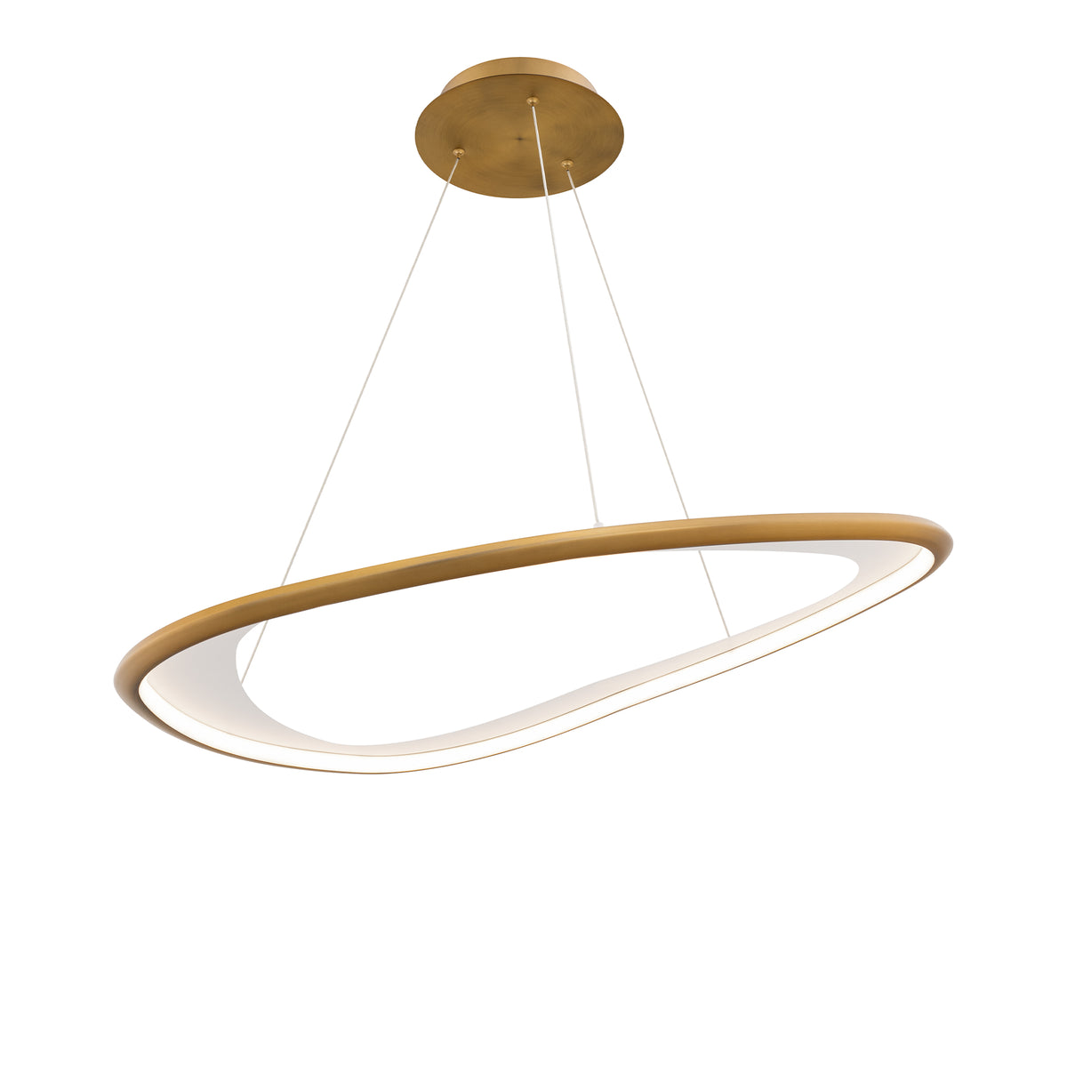 Oyster 33in Pendant - Aged Brass