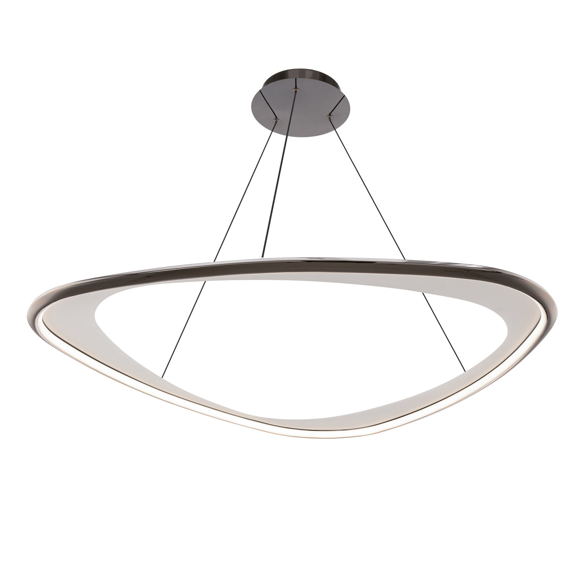 Oyster 42in Pendant - Black Chrome