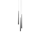 Cascade 3 Light Round Pendant - Black