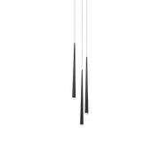 Cascade 3 Light Round Pendant - Black