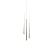 Cascade 3 Light Round Pendant - Polished Nickel
