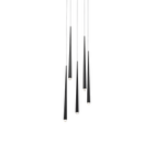 Cascade 5 Light Round Pendant - Black