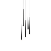 Cascade 5 Light Round Pendant - Black