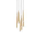 Cascade 9 Light Round Pendant - Aged Brass