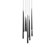 Cascade 9 Light Round Pendant - Black