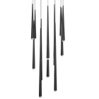 Cascade 13 Light Square Crystal - Black