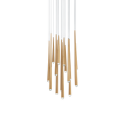 Cascade 15 Light Round Pendant - Aged Brass