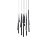 Cascade 15 Light Round Pendant - Black