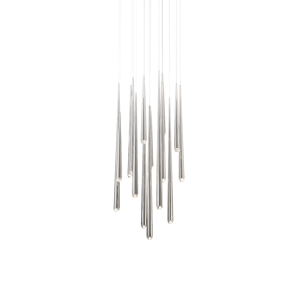 Cascade 15 Light Round Pendant - Polished Nickel