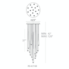 Cascade 15 Light Round Pendant - Line Drawing