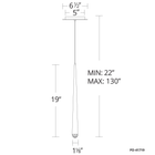 Cascade Mini Pendant 19in Line Drawing