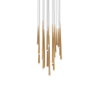Cascade 21 Light Round Pendant - Aged Brass