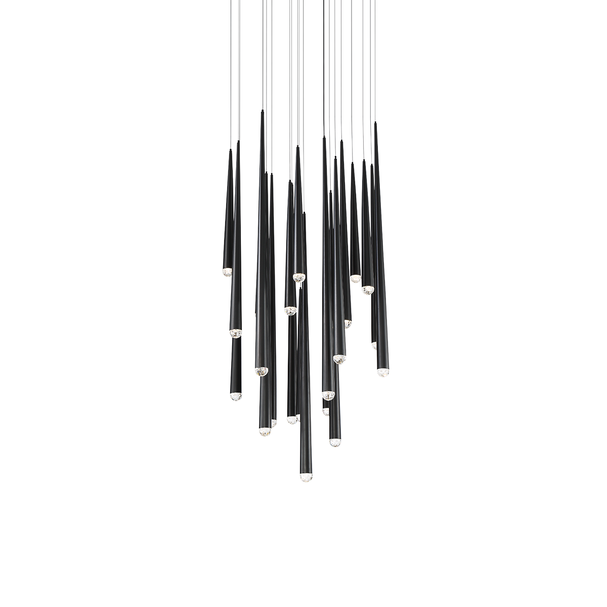 Cascade 21 Light Round Pendant - Black