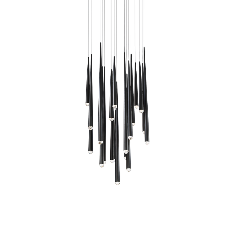 Cascade 21 Light Round Pendant - Black