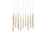Cascade 23 Light Linear Pendant - Aged Brass