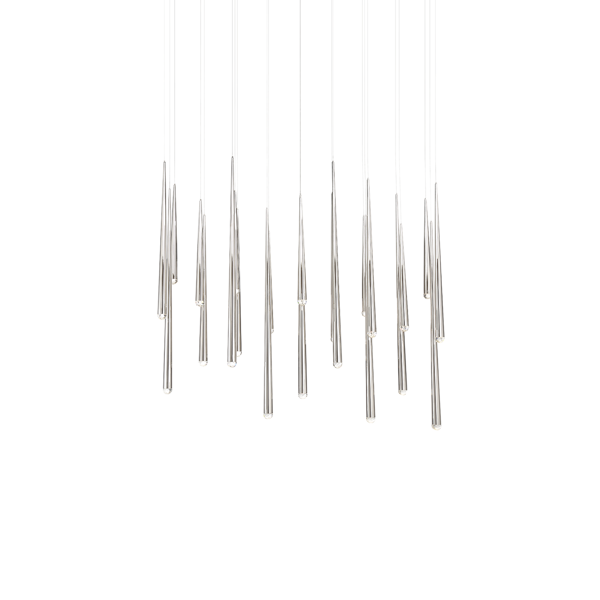 Cascade 23 Light Linear Pendant - Polished Nickel