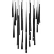 Cascade 25 Light Square Crystal - Black