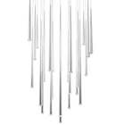 Cascade 25 Light Square Crystal - Polished Nickel