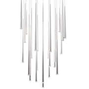 Cascade 25 Light Square Crystal - Polished Nickel