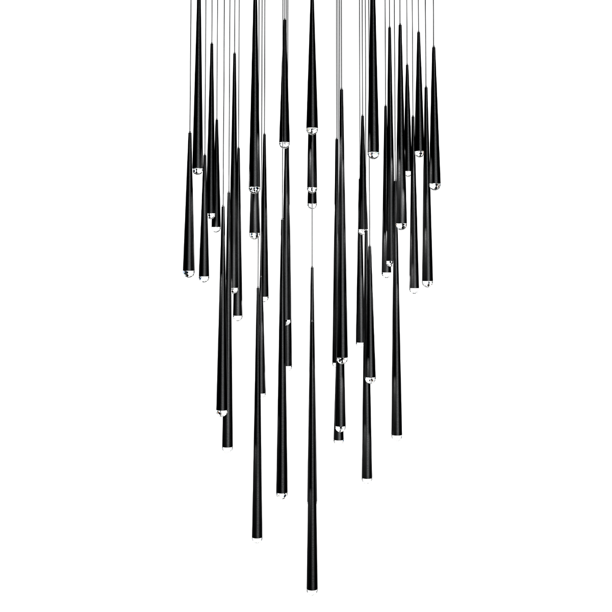 Cascade 41 Light Square Crystal - Black