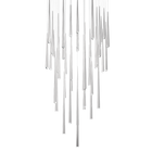 Cascade 41 Light Square Crystal - Polished Nickel