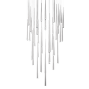 Cascade 41 Light Square Crystal - Polished Nickel