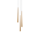 Cascade Flat 3 Light Round Pendant - Aged Brass