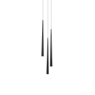 Cascade Flat 3 Light Round Pendant - Black