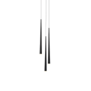 Cascade Flat 3 Light Round Pendant - Black