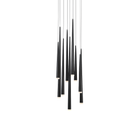 Cascade Flat 9 Light Round Pendant - Black