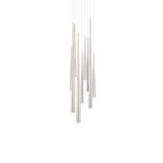 Cascade Flat 9 Light Round Pendant - Polished Nickel