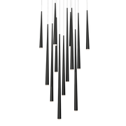 Cascade 13 Light Square Etched - Black
