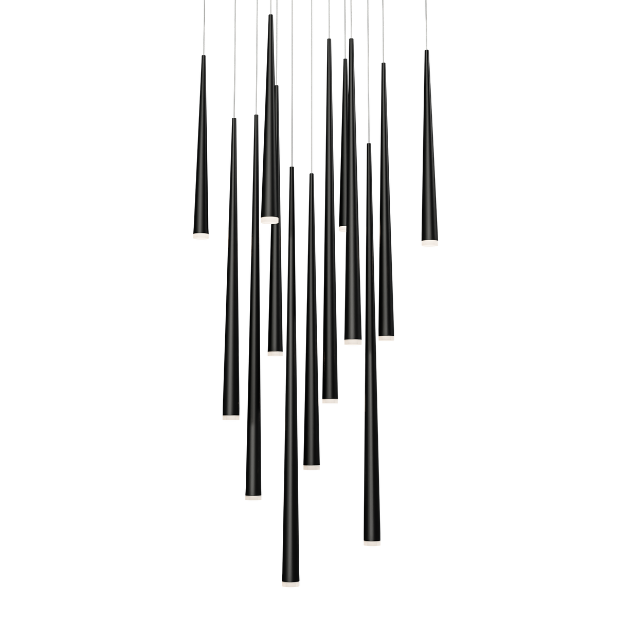 Cascade 13 Light Square Etched - Black