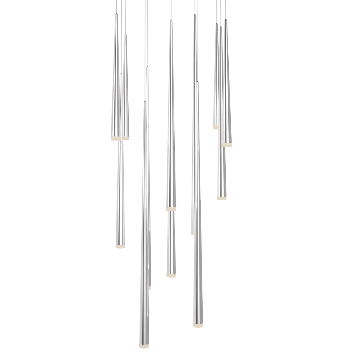 Cascade 13 Light Square Etched - Polished Nickel