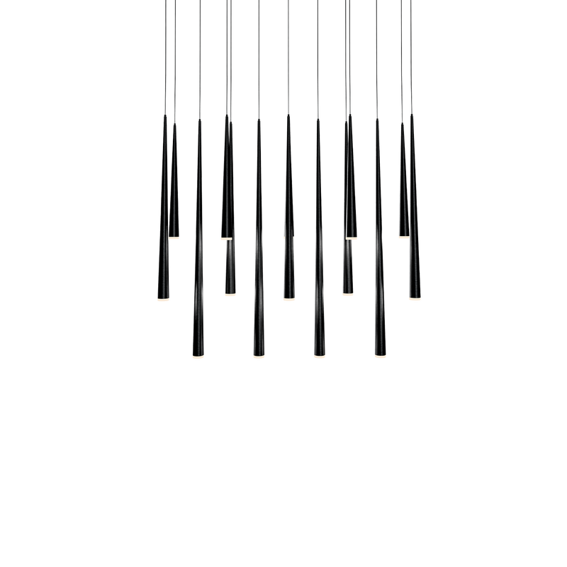 Cascade 14 Light Linear Etched - Black