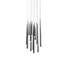 Cascade Flat 15 Light Round Pendant - Black