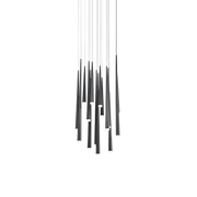 Cascade Flat 15 Light Round Pendant - Black