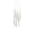 Cascade Flat 15 Light Round Pendant - Polished Nickel