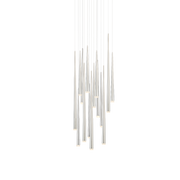 Cascade Flat 15 Light Round Pendant - Polished Nickel