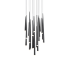 Cascade Flat 21 Light Round Pendant - Black