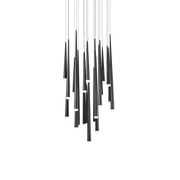 Cascade Flat 21 Light Round Pendant - Black