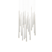 Cascade Flat 21 Light Round Pendant - Polished Nickel