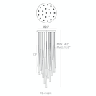 Cascade Flat 21 Light Round Pendant - Line Drawing