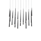 Cascade Flat 23 Light Linear Pendant - Black