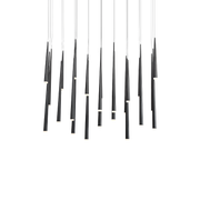 Cascade Flat 23 Light Linear Pendant - Black