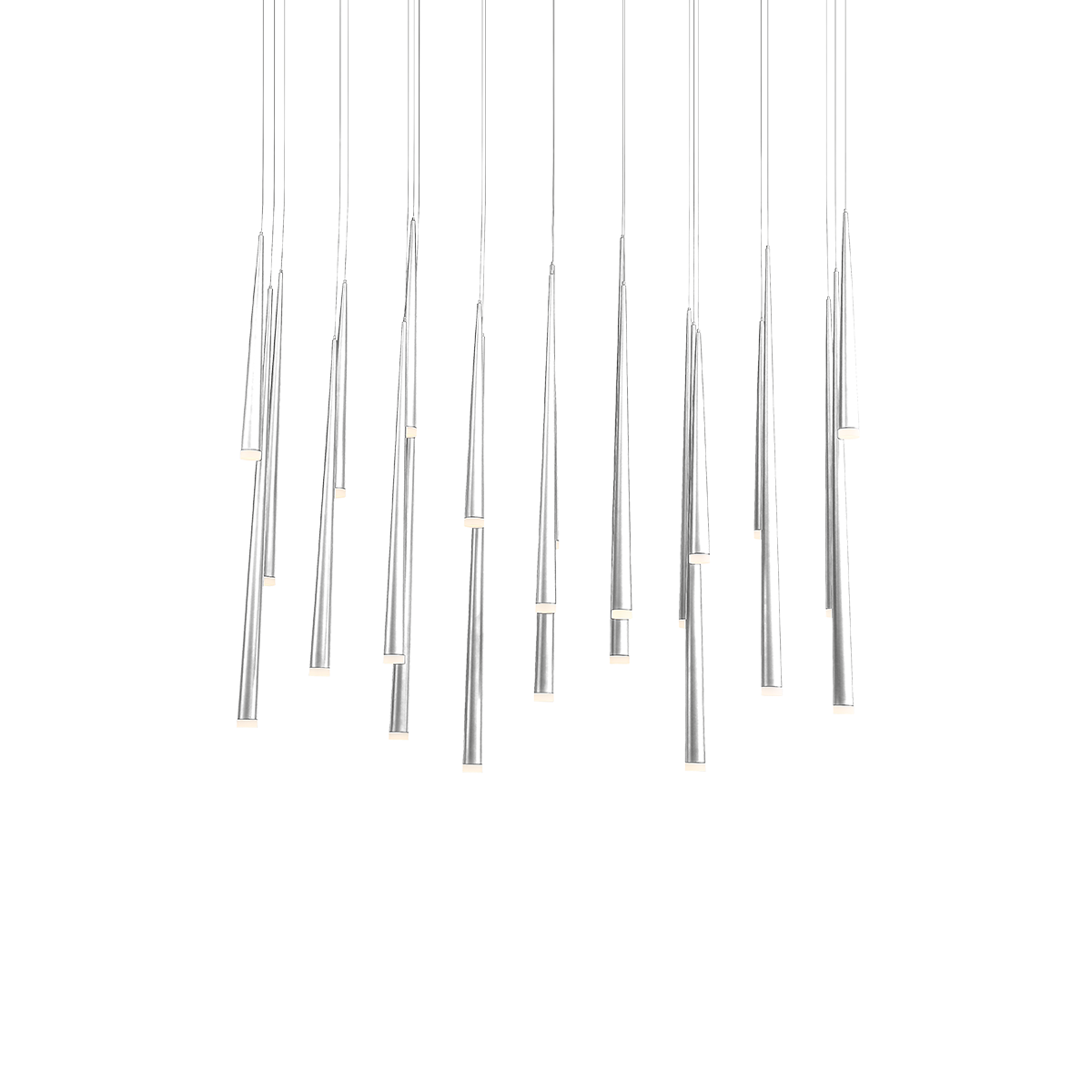 Cascade Flat 23 Light Linear Pendant - Polished Nickel