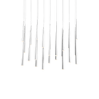 Cascade Flat 23 Light Linear Pendant - Polished Nickel