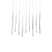 Cascade Flat 23 Light Linear Pendant - Polished Nickel